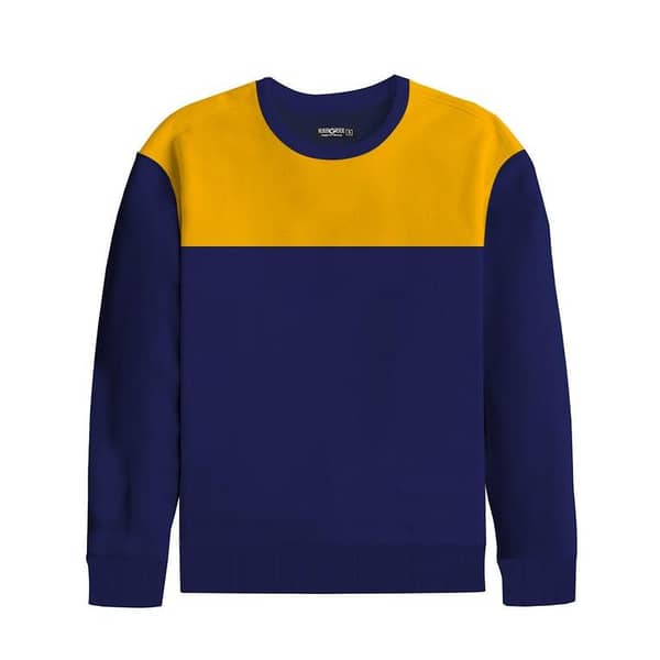 Men's Combo Sweat Shirt - Yellow Navy