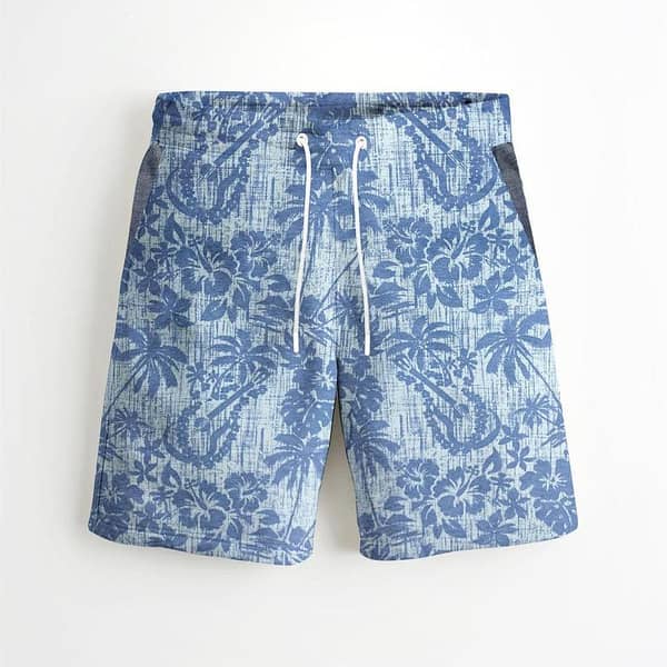 HG FLOWERAL PRINTED BLUE SHORTS