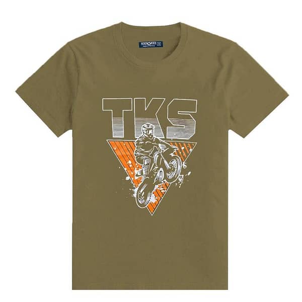 TKS Motor Bike Printed Slim Pattern Tee Shirt