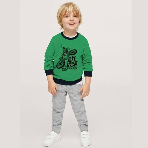 Boy's Printed Fleece Sweat Shirt
