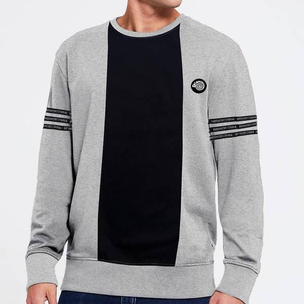 DCS USA Gray & Black Contrast Sweat Shirt