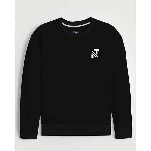 Super Solid Black Sweat Shirt