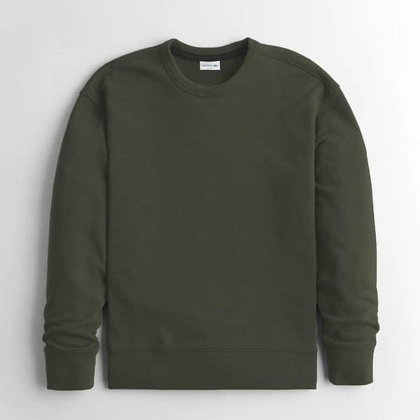 Super Cool Olive Green Fleece Sweat Shirt