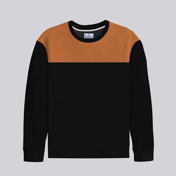 HG Combo Fleece Sweat Shirt - Brown Black