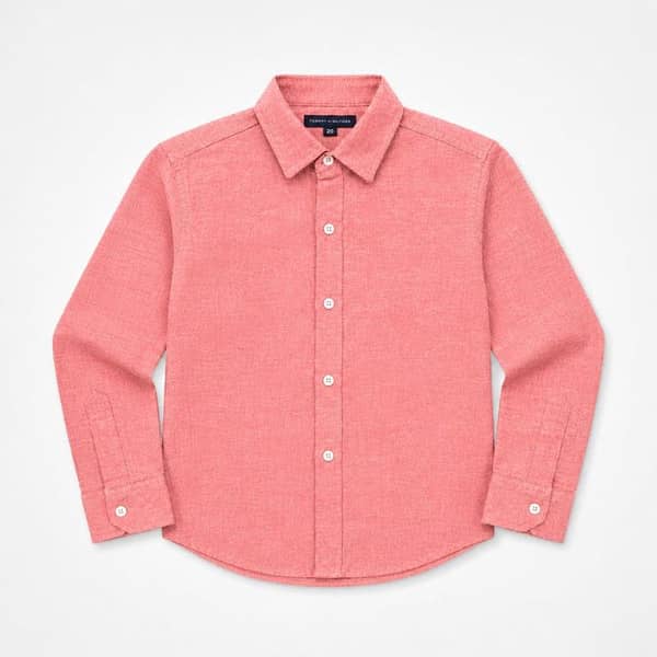 Boy's Classic Full Sleeves Casual Shirt - Sea Pink