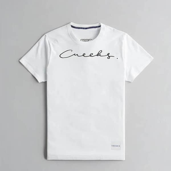 CRK Premium Slub White Round Neck Tee Shirt