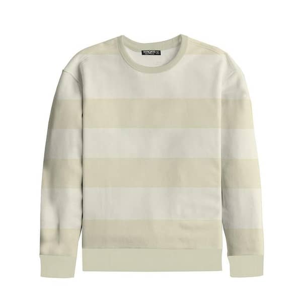 Yarn Dyed Stripped Terry Sweat Shirt - Off White (Minor Fault)