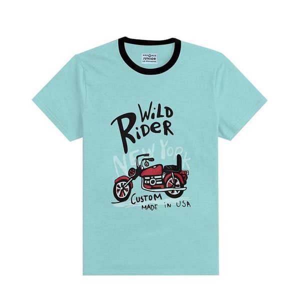 HG Boy's "Wild Rider" Printed Tee Shirt - Mint Tulip