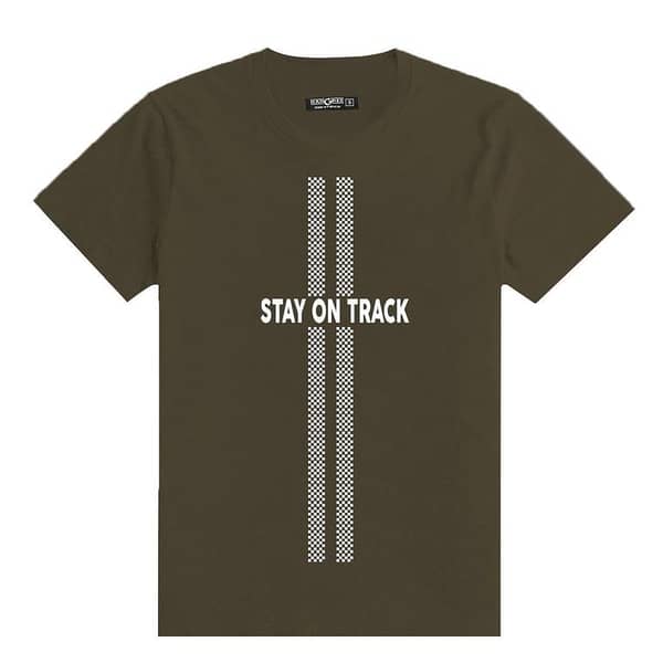 HG "STAY ON TRACK" Printed Tee Shirt - Woodrush