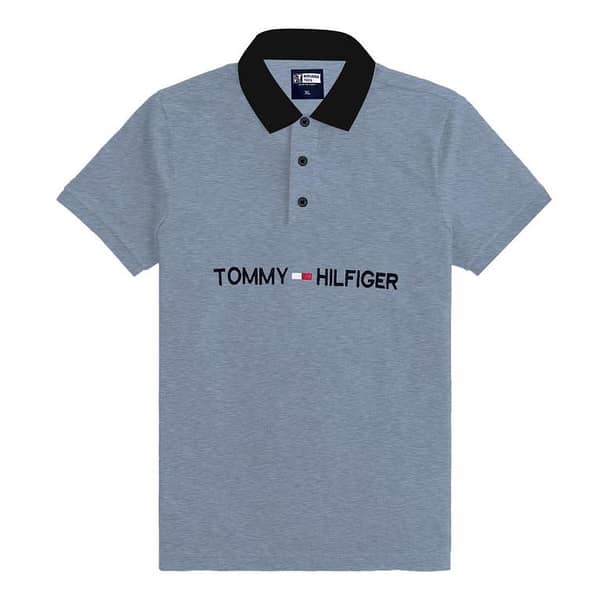 T/H Embroidered Gray Must Have Polo Shirt