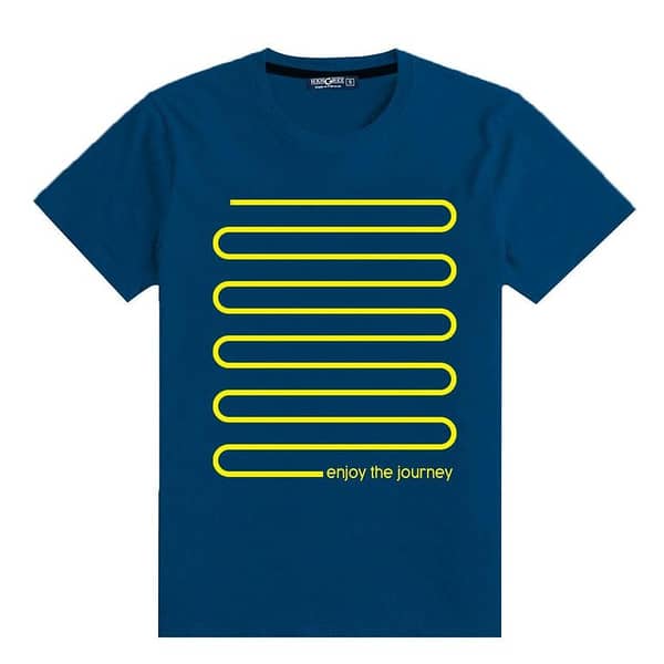 Printed "ENJOY THE JOURNEY" Navy TEE SHIRT
