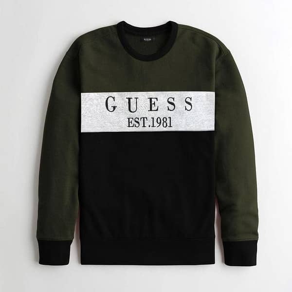 GS CONTRAST PANEL EMB SIGNATURE SWEAT SHIRT