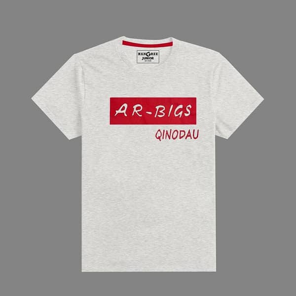 BOY'S "AR-BIGS" PRINTED HYDER GREY TEE SHIRT