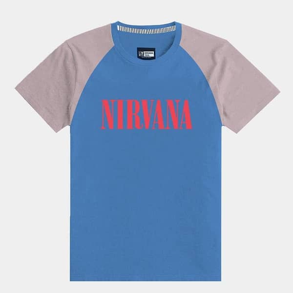 Raglan "NIRVANA" Printed Signature Tee Shirt