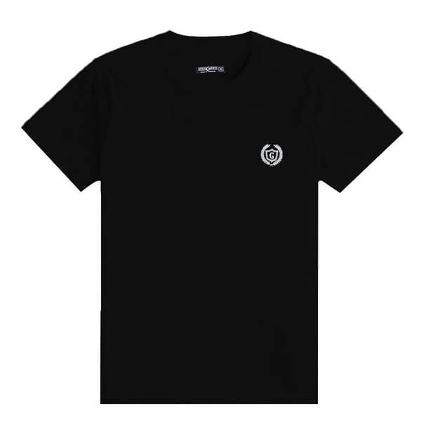 Men's Signature Emb. Round Neck Tee Shirt - Black