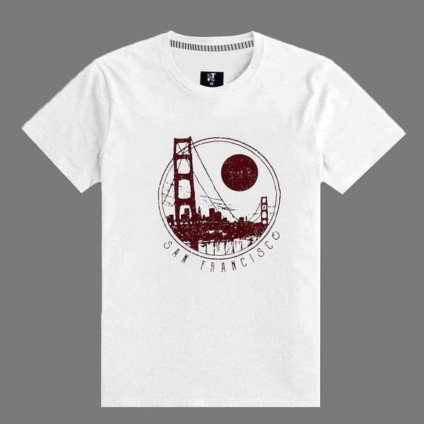 White " SAN FRANCISCO" Printed Tee Shirt