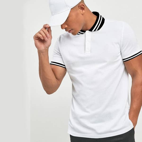 White Tipping Polo Shirt