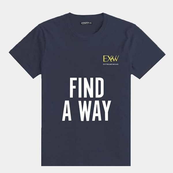 Charcoal "FIND A WAY" Printed Tee Shirt