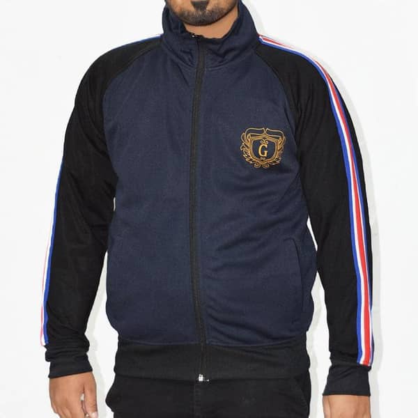 HG Signature Poly Fleece Zipper Jacket - Navy