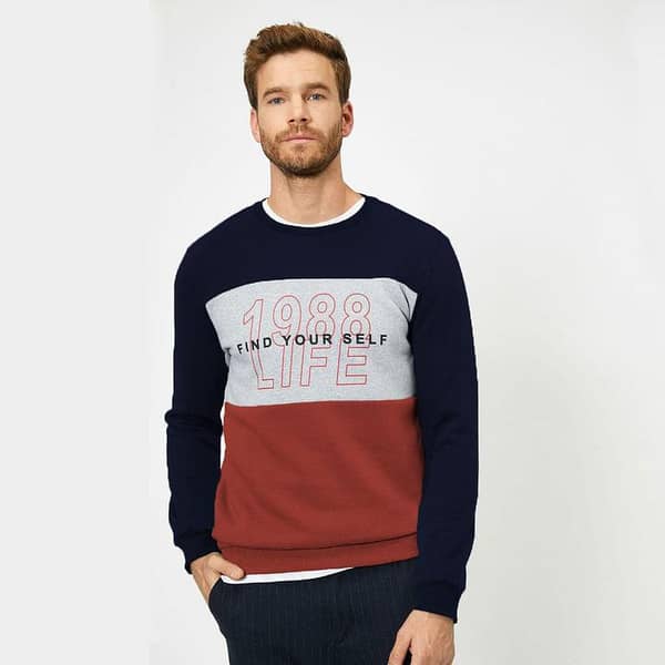 Designer Exclusive Contrast Panel Sweat Shirt