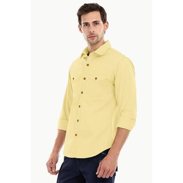 Bright Yellow Casual Shirt
