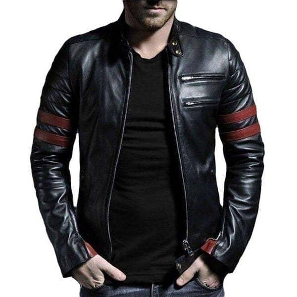 Mens Slim Fit Pu JACKET MOD