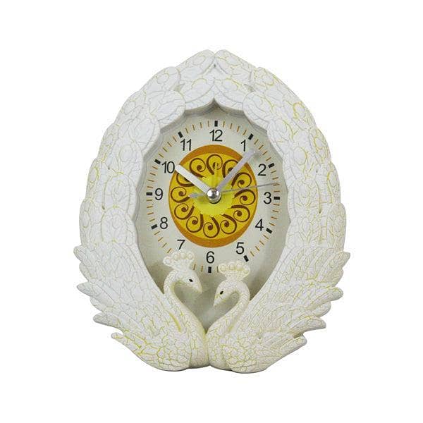 White Peacock Decoration Clock