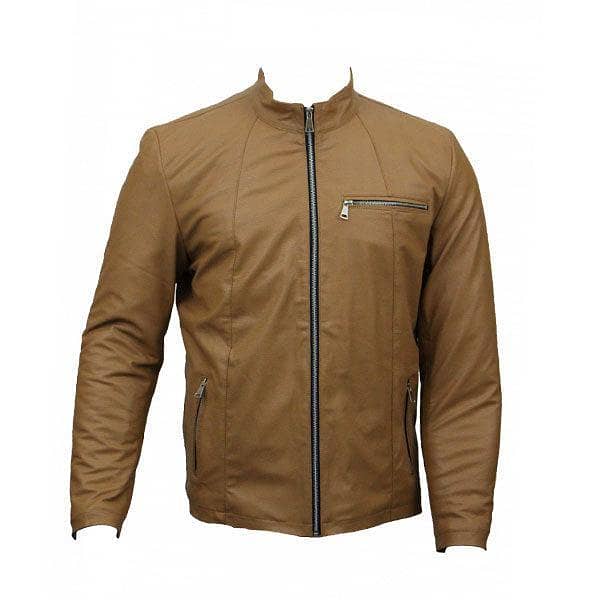 Men Slim Fit PU Leather Jacket RS3