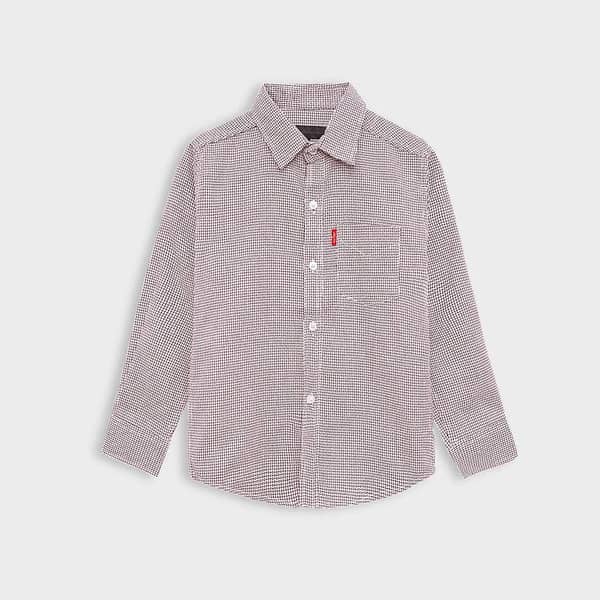 Smart Stylish Self Mehroon Casual Shirt For Boys