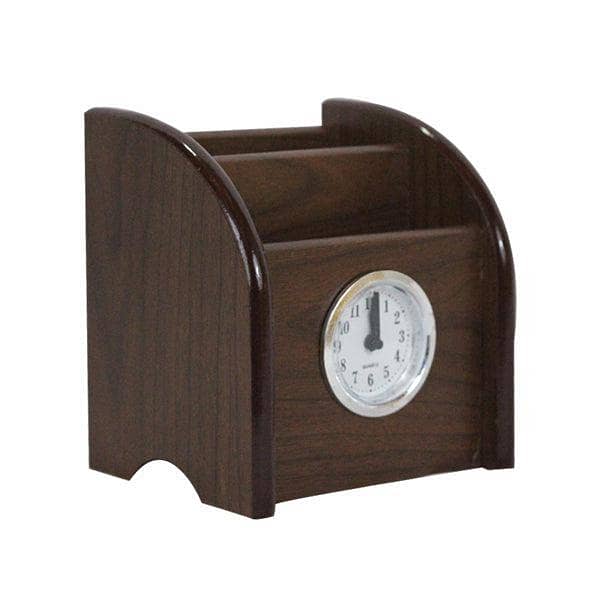 Wooden Card & Pen Holder