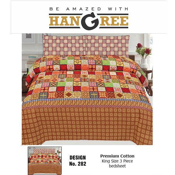 HANGREE PREMIUM COTTON BED SHEET