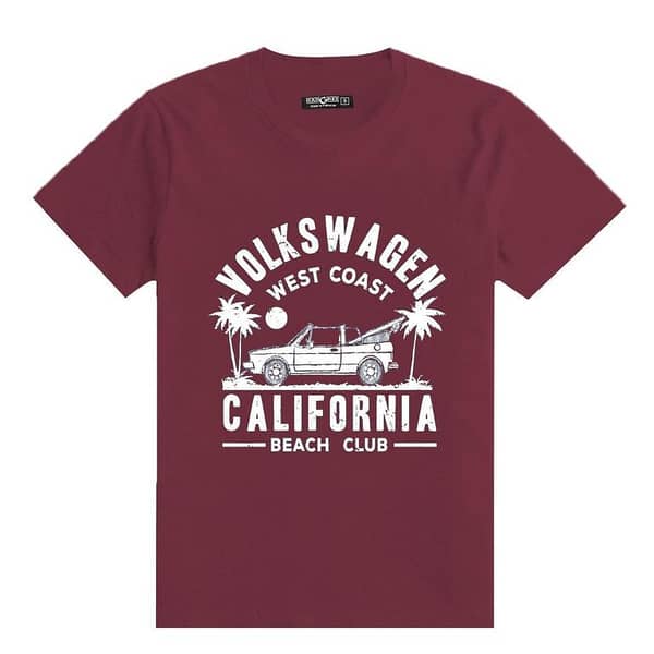 HG "VOLKSWAGEN" Printed Tee Shirt - Maroon