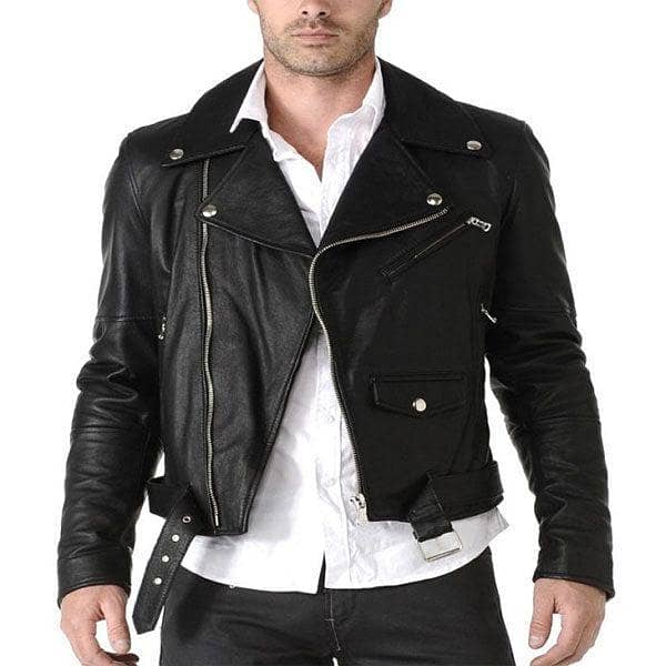 Mens Slim Fit Pu Leather Jacket MB11