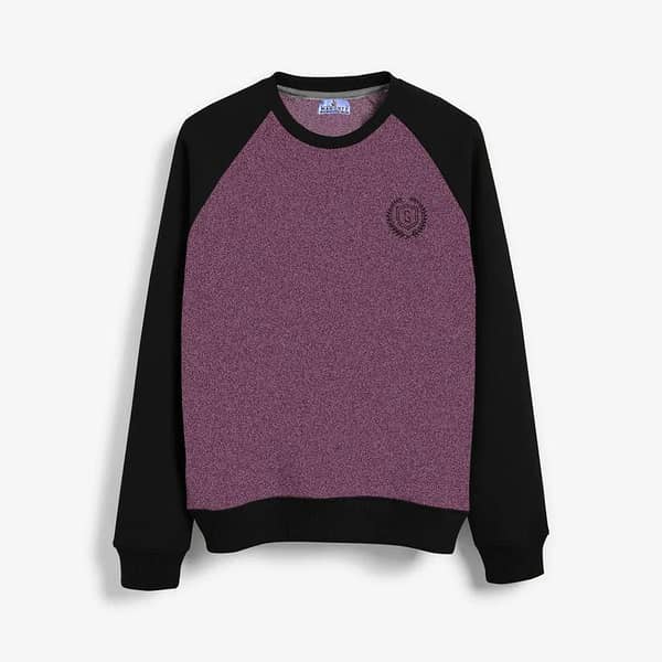 HG Signature Raglan Fleece Sweat Shirt - Dirty Purple