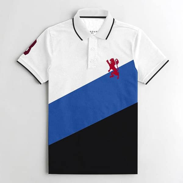 TIPPING COLLAR THREE PANEL EXCUTIVE POLO SHIRT