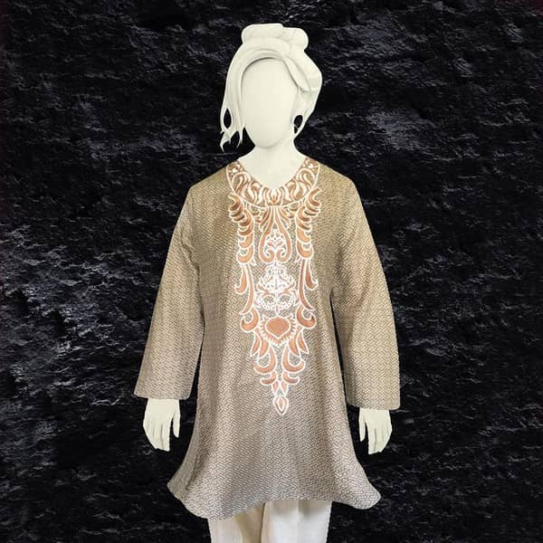 Women Embroidered Lawn Short Frok Kurti