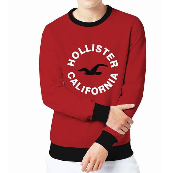 HLSTR RED FASHION FLEECE SWEAT SHIRT