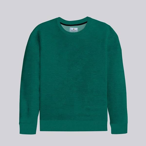 Premium Self Textured Fleece Sweat Shirt