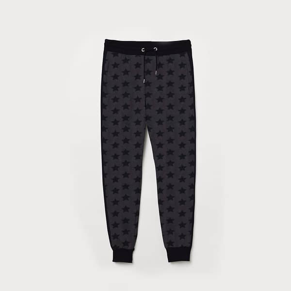 Women Winter Gray Start Printed Joggar Pant