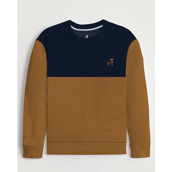 Mustard Navy Combo Sweat Shirt