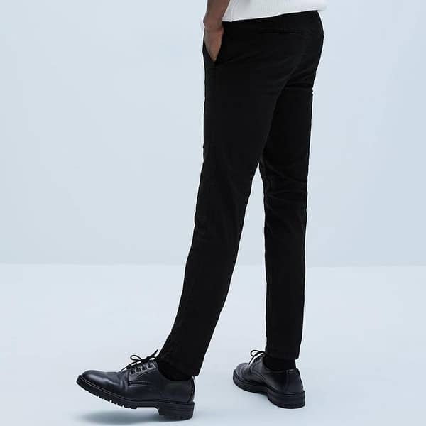 NW LOK SHARP BLACK COTTON PANT
