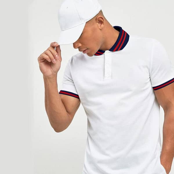 White Tipping Polo Shirt