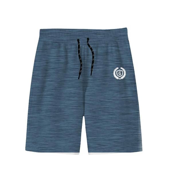 HG SIGNATURE EMB THREE QUARTER DRYFIT SHORTS - OXFORD BLUE