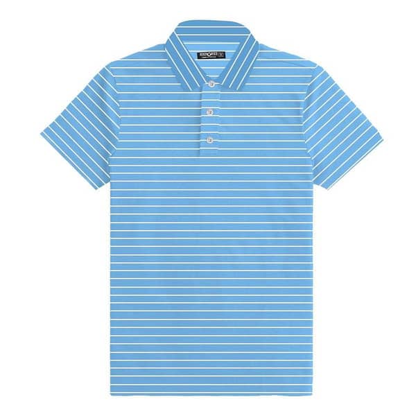 Men's Lining Exclusive SJ Cotton Self Collar Polo Shirt - Sky Blue