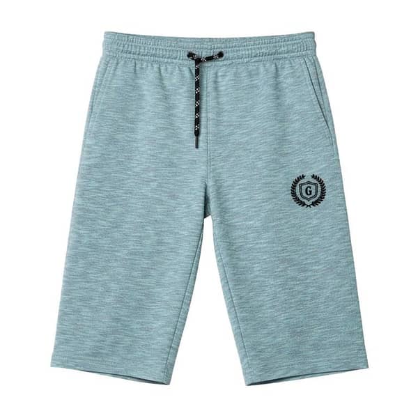 Men's Signature Emb. Melange Three Quarter Shorts - Sea Green