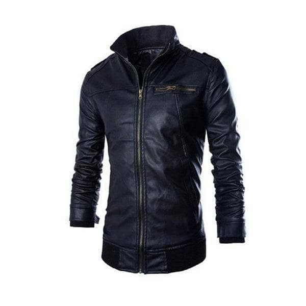 Mens Slim Fit Pu Leather JACKET C66