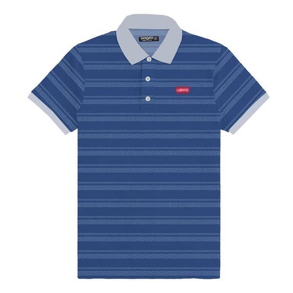 Executive Yarn Dyed Men's Polo Shirt - Blue