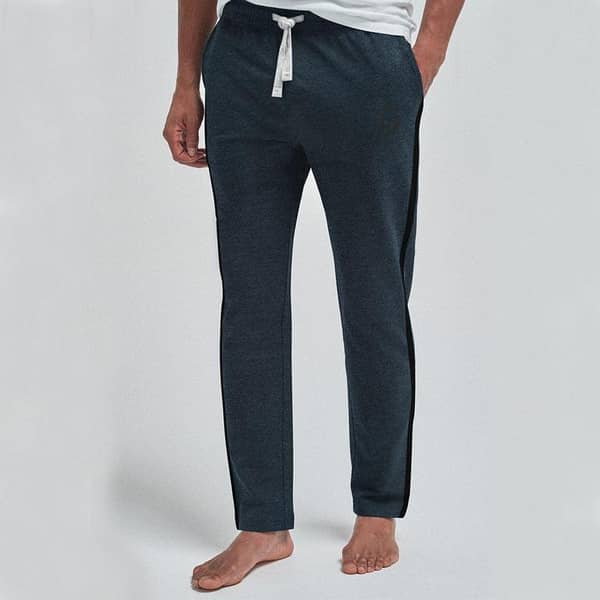 Elegant Gray Contrast Panel Trouser