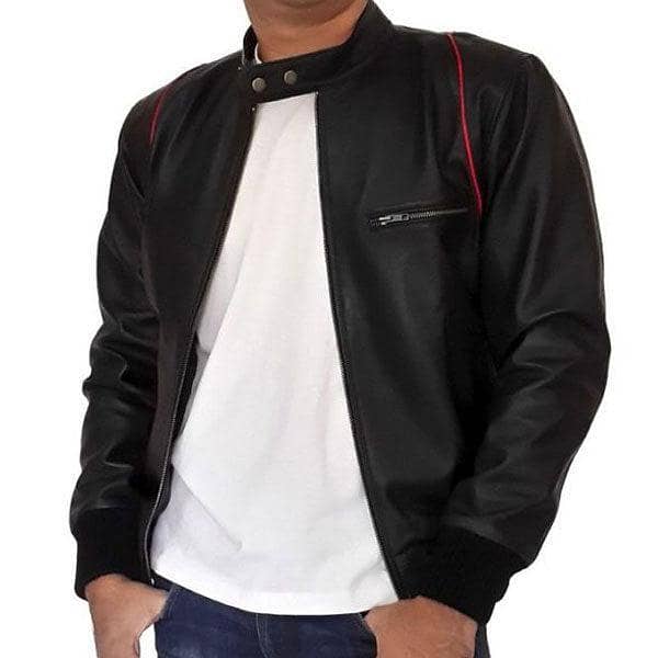 Mens Slim Fit Leather jacket BR1
