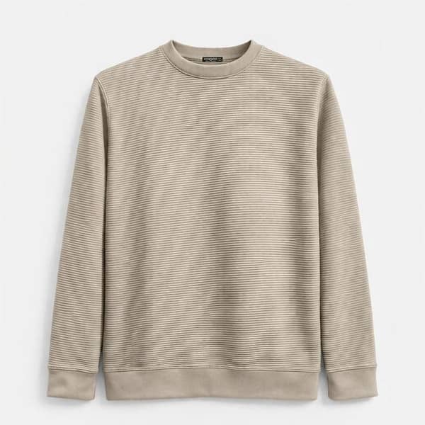 HG Men's Premium Polyestre Fleece Pattern Sweat Shirt - Silk